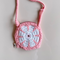 Pink Flower Crochet Bag